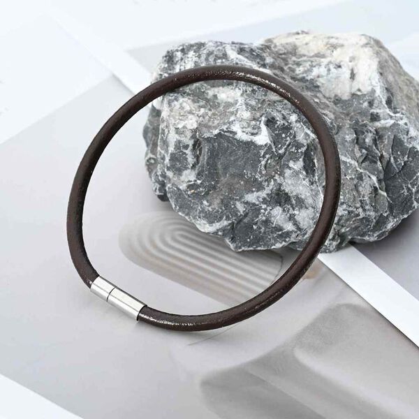 vidaXL Usnjena vrvica Temno rjava &Oslash;5 mm x 10 m Usnje