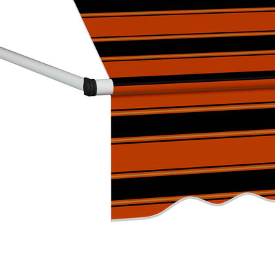 vidaXL Ročno zložljiva tenda 150 cm oranžna in rjava