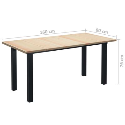 vidaXL Jedilna miza 160x80x76 cm borovina