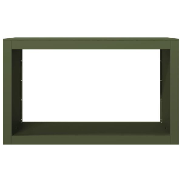 vidaXL Stojalo za drva zeleno 100x40x60 cm jeklo