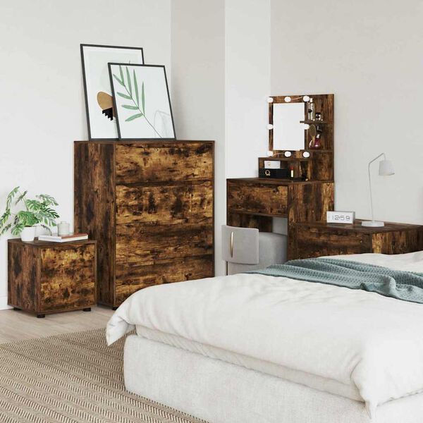 vidaXL Kopalni&scaron;ka omarica Dimljeni oreh 40,5 x 40 x 44 cm