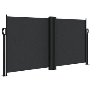 vidaXL Zložljiva stranska tenda črna 120x600 cm