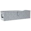 vidaXL Skrinja iz aluminija 80,5x22x22 cm srebrne barve
