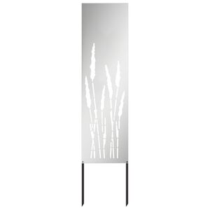vidaXL Zaslon za zasebnost v vrtu srebrna 32 x 140 cm Pocinkano jeklo