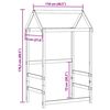 vidaXL Streha za otro&scaron;ko posteljo 118x70x176,5 cm trdna borovina