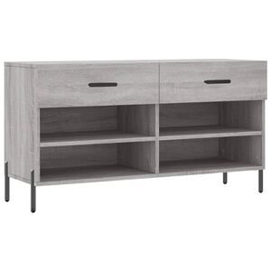 vidaXL Klop za čevlje siva sonoma 102x35x55 cm inženirski les