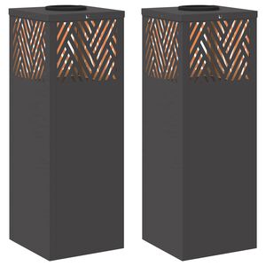 vidaXL Solarno LED svetilo za pot 2 kos Toplo bela 18 x 18 x 50 cm