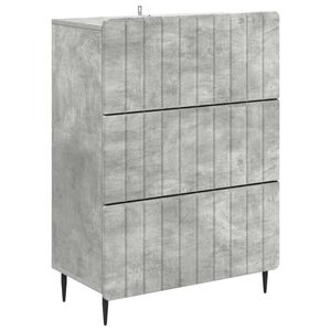 vidaXL Predalna omara Betonsko siva 66 x 34,5 x 92 cm Inženirski les
