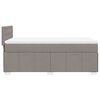 vidaXL Box spring postelja z vzmetnico taupe 90x200 cm blago