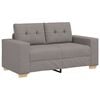 vidaXL Dvosed taupe 160x77x82 cm blago