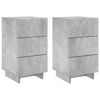 vidaXL Nočna omarica 2 pcs Betonsko siva 33,5 x 34,5 x 60 cm