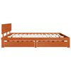 vidaXL Konstrukcija postelje z vzglavjem Voskast rjav 180 x 200 cm