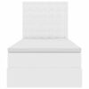 vidaXL Postelja s shranjevanjem Bela 90 x 190 cm Umjetno usnje