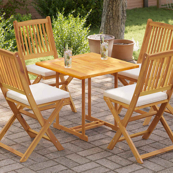 vidaXL Mizna plo&scaron;ča iz trdne tikovine 70x70x2,5 cm