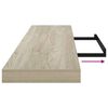 vidaXL Stenske police 2 kosa barva hrasta 120x23,5x3,8 cm MDF