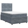 vidaXL Postelja boxspring z vzmetnico Temno siva 120 x 190 cm Žamet