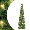 vidaXL Umetna novoletna jelka pop-up 50 LED diod zelena 120 cm