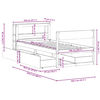 vidaXL Posteljni okvir brez vzmetnice 100x200 cm trdna borovina