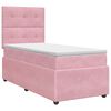 vidaXL Postelja boxspring z vzmetnico Roza 80 x 200 cm Žamet