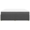 vidaXL Box spring postelja z vzmetnico temno siva 200x200 cm blago