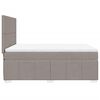 vidaXL Box spring postelja z vzmetnico taupe 160x200 cm blago