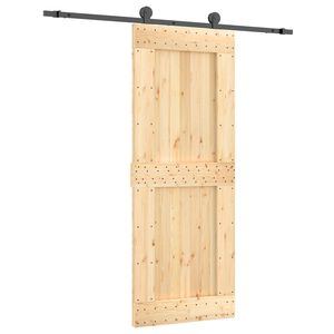 vidaXL Drsna vrata 80 x 210 cm Masiven borov les (neobdelan)