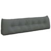 vidaXL Poglavni vzglavnik Temno siva 180 x 24 x 50 cm blago