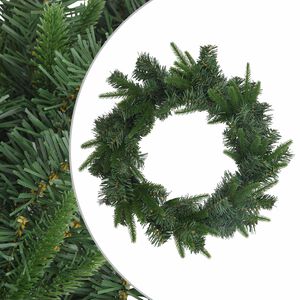 vidaXL Božični Venec Zelena Premer 30 cm PVC in PE