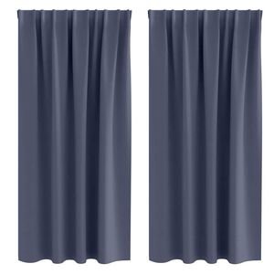 vidaXL Zavese za zatemnitev z obroči 2 pcs Antracit 175 x 140 cm