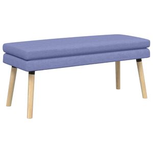 vidaXL Dvojna klop Jeans modra 110 x 40 x 47 cm Blago