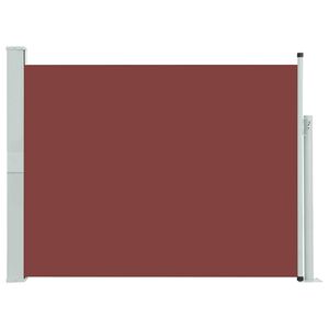 vidaXL Zložljiva stranska tenda za teraso 140x500 cm rjava