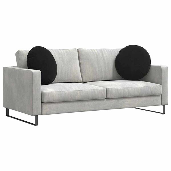 vidaXL Sedežne blazine 2 pcs Črna &Oslash; 40 x 13 cm Žamet