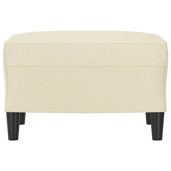 vidaXL Stolček za noge krem 60x50x41 cm umetno usnje