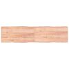 vidaXL Mizna plošča sv. rjava 200x50x(2-4)cm obdelana trdna hrastovina