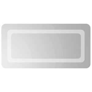vidaXL LED kopalni&scaron;ko ogledalo Transparentno 60 x 30 cm kaljeno steklo