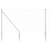 vidaXL Ograja s stebrom srebrna 1,4 x 10 m Jeklo