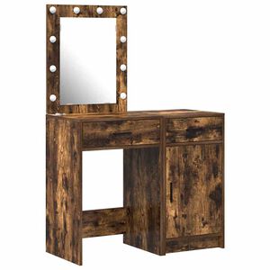 vidaXL Toaletna mizica 2 kos Rjava 50 x 41 x 135 cm Inženirski les