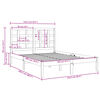 vidaXL Posteljni okvir iz trdnega lesa 120x200 cm