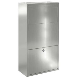 vidaXL &Scaron;katla za dostavo srebrna 44 x 22 x 82 cm Cinkana jeklena