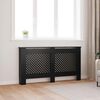 vidaXL Pokrov za radiator črn 152x19x81,5 cm mediapan