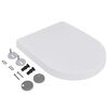 vidaXL WC deska s počasnim zapiranjem 2 kosa plastična bela