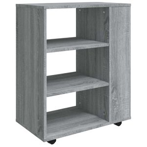 vidaXL Omarica na kolesih siva sonoma 60x35x75 cm konstruiran les