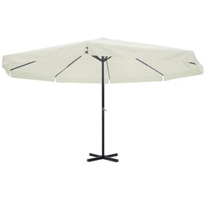 vidaXL Senčnik Bele Barve Aluminij 500 cm