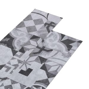 vidaXL Samolepilna talna deska Siv vzorec 4,46 m&sup2; 32 kos PVC