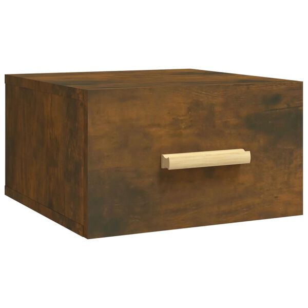 vidaXL Stenska nočna omarica dimljeni hrast 35x35x20 cm