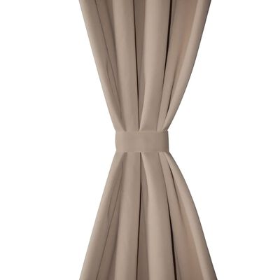 vidaXL Zatemnitvene zavese 2 kosa z obročki 135x175 cm kremne barve