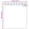 vidaXL Voile zavese z vponkami 2 kosa rjava 140x140 cm