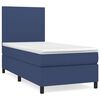 vidaXL Box spring postelja z vzmetnico moder 80x200 cm blago