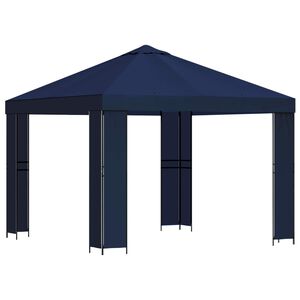 vidaXL Paviljon 3 x 3 m Modra Poliester in jeklo 190 gsm