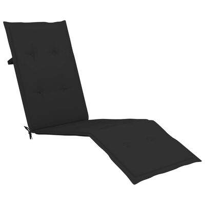 vidaXL Blazina za ležalnik črna (75+105)x50x3 cm